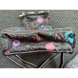 LeSportSac Floral & Hearts Crossbody Mid-Size X-Body w/ Matching Coin Purse